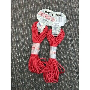 Parachute 325 Paracord LOT OF 2 RED packs 21ft/6.4m each NEW